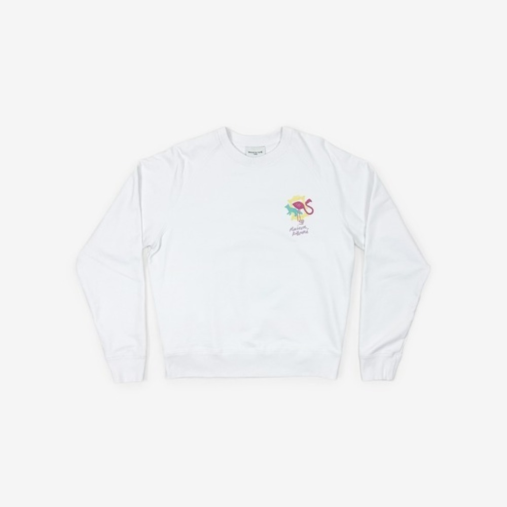 Maison Kitsune x The‎ Webster Sweatshirt Size S White Cotton Graphic Unisex